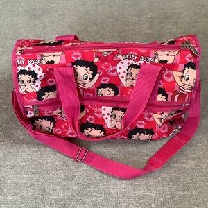 Betty Boop Hot Pink Travel Duffel Bag
